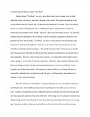 Critical Response Paper To King's "The Body"