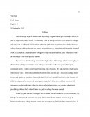 English 049 Essay - Attending a College