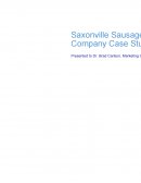 Saxonville Sausage Company Case Study