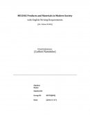 Me1d02 Products and Materials in Modern Society with English Writing Requirements