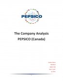Pepsico - the Company Analysis