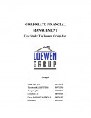 The Loewen Group, Inc. Corporate Financial Management