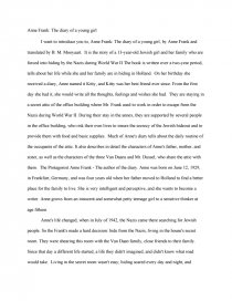 Реферат: Anne Frank Essay Research Paper Diary of