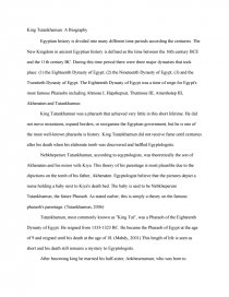 king tut research paper
