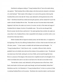 Реферат: A View Of Young Goodman Brown Essay