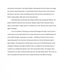 Реферат: Saratoga Essay Research Paper The Battle of