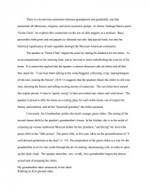 Green Chiles Analysis College Essays