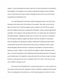 Реферат: Mending Wall Essay Research Paper In