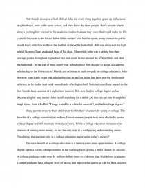 why is it important to get a college education essay