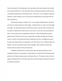 Young goodman brown essay on symbolism