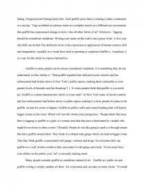 is graffiti art or vandalism essay