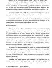 The Correlation of Duration of Playing online Games to the Visual Acuity of  the Grade 12 Stem Students - Research Paper